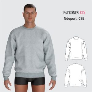 MOLDE POLERA SIN CAPUCHA HOMBRE 085